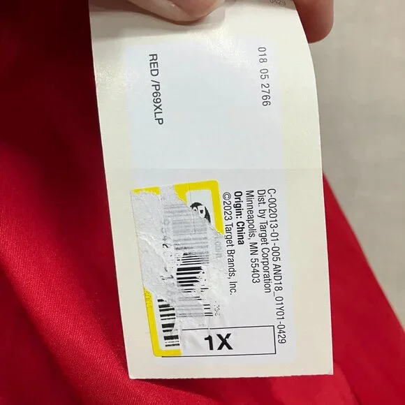 NWT A New Day Women's Size 1X Red Bubble Hem Midweight Woven A-Line Mini Skirt - Picture 7 of 12